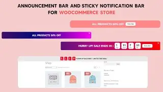 Announcement Bar and Sticky Notification Bar for WooCommerce Store