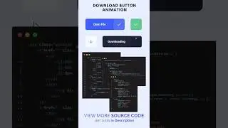 23/100 Html/CSS Animation: Download Button Animation 🤩🔥 #shorts