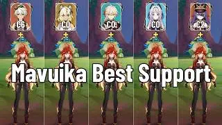 Best Support for Mavuika Comparison | Bennett, Xilonen, Citlali, Kazuha, Chevreuse | Genshin Impact