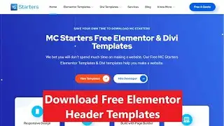 🔴 Download 26 Free Elementor Header Templates by mcstaters