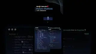 Delete button using HTML CSS | HTML CSS JavaScript | 