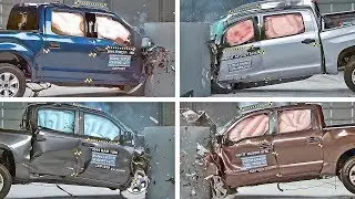 TRUCK CRASH TEST COMPILATION - Ford F150, Toyota Tundra, RAM 1500, Nissan Titan