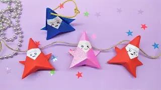 Crafts for the New Year | Origami Santa Claus | Origami STAR | Star garland| Christmas tree toy