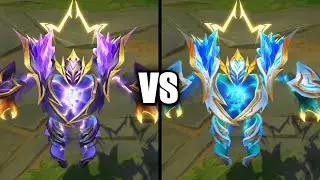 Crystalis Indomitus Xerath vs Mythic Chroma Skin Comparison (League of Legends)