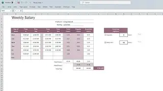 Excel : How to Pay Weekly Salary