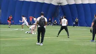 Waterford Mott 2024 WR/OLB Diego Rocha highlights from SMSB Midwest 7on7 Showcase