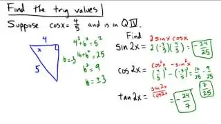 Finding the values of double angles from a reference triangle