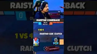 RAISTAR COMEBACK OR WOT || 1 vs 4 DANGEROUS CLUTCH #shorts #freefire #raistar #short #gyangaming