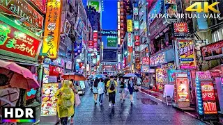 Tokyo Japan - Shinjuku Summer Night Walk 2024 • 4K HDR