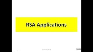 RSA Applications