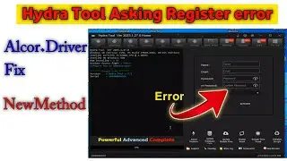 Hydra Dongle Not Activated Please Use Hum Tool Error Solution | Alcor Driver solution