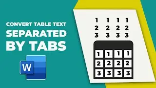 How to convert a table to text separated by tabs in word