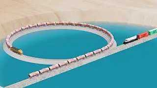 Impossible Rail Tracks vs Trains - Beamng Drive