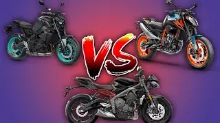 Yamaha MT09 vs KTM Duke 890 vs Triumph Street Triple 765