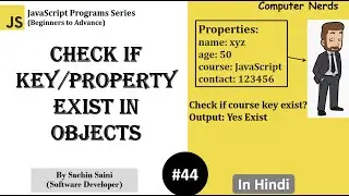 44 Check if key/property exists in object in JavaScript | JavaScript Tutorial for beginners in Hindi