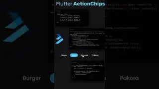 Flutter ActionChips 