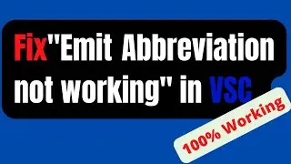 How to fix emit abbreviation not working in Visual Studio Code