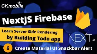 Nextjs firebase | Create CRUD app#6 create Material UI snackbar alert