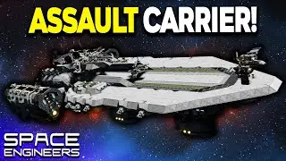 EPIC Assault Carrier In Space Engineers! - Workshop Review