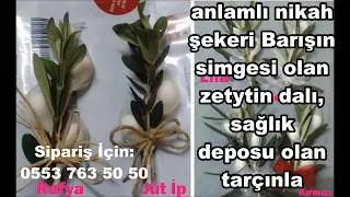 BOHEM TARZI ZEYTİN DALI TARÇINLI NİKAH/BEBEK ŞEKERİ TANITIM