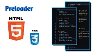 How To Create A Awesome Preloader Animation For Web Page Using HTML And CSS.