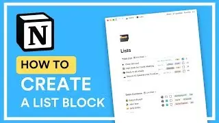 How to Create a Task List inside of Notion