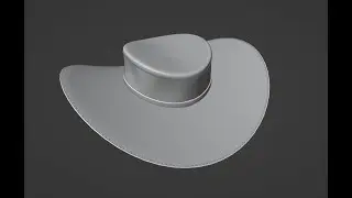 Blender Cowboy hat modeling easily Part2