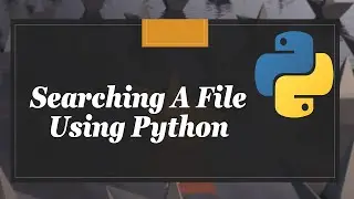 How To Search A File From Directory Using Python