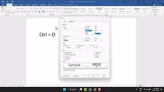 What is the Use of Ctrl + D in MS word