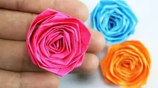 How to make a Rose from paper - paper craft- very easy