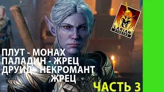 BALDUR'S GATE 3 | ПРОХОЖДЕНИЕ ЧАСТЬ 3 | ПЛАДИН-ЖРЕЦ ПЛУТ-МОНАХ ДРУИД-НЕКРОМАНТ ЖРЕЦ | BAZAMBA GAMES