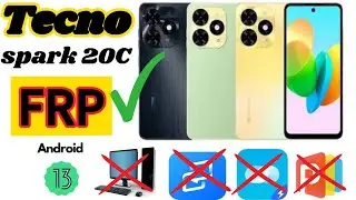 Tecno Spark 20/20c FRP Bypass Android 13 | Tecno Spark 20 Pro Google Account Bypass Without PC 2024