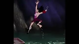 captain hook swimming for his life slow motion disney