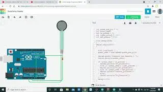 force sensor with arduino in tinkercad | simulation of force sensor with arduino in tinkercad