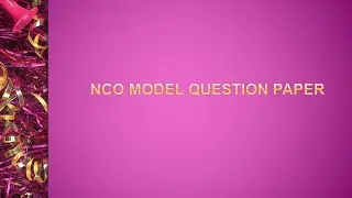 NCO MODEL QUESTION PAPER | National Cyber Olympiad | Great Joy