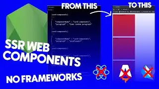 SSR Web Components with Vanilla Node JS - NO FRAMEWORK