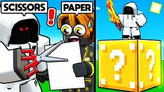 CRAZY Rock Paper Scissors CHALLENGE.. (Roblox Bedwars)