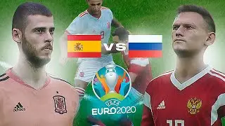 РОССИЯ vs ИСПАНИЯ - 1/4 ФИНАЛА ЕВРО 2020 - PES 2020