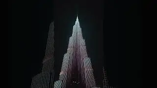 Light show at world tallest building burj Khalid’s #shorts #dubai #travel #burjkhalifa