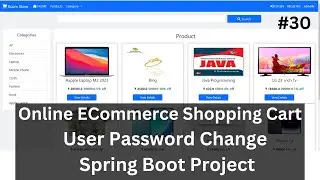 #30 User Password change Spring Boot Project | Shopping Cart Spring Boot Project