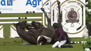 Horrible horse fail- FULL VIDEO 4K #equestrian #horseriding #horsefail #showjumping #4khorsefail