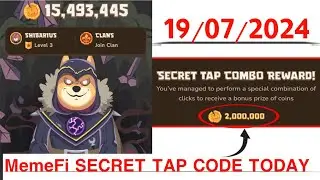 Memefi Secret Reward Combo Today /19/07/2024| Memefi 2,000,000 Coins Code