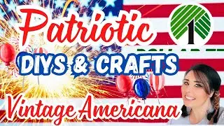 🇺🇸*HIGH END* DOLLAR TREE PATRIOTIC  DIYS & CRAFTS - Summertime VINTAGE AMERICANA 🇺🇸