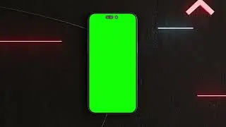 Iphone 14 Perspective Green Screen Neon Visual Effect Chroma Key 3D Animations | Free footage