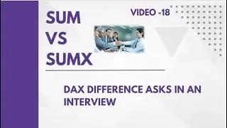 #powerbi #dax #difference #sum #sumx #interview #asks #difference (Video - 18)