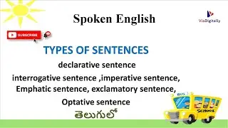 Types of sentences in English | Declarative, Imperative, Interrogative & Exclamatory @ViaDigitally