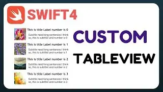 [Swift 4] Simple Custom UITableView Cell tutorial, UITableView Cell example