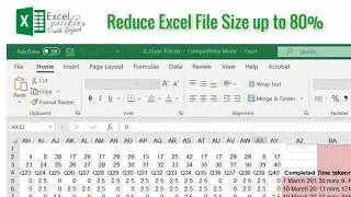 Excel Quickies: How to Reduce Excel File Size by 80% Send Large File Attachment