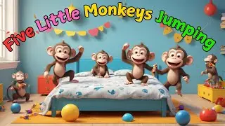 Five Little Monkeys Jumping On The Bed | Nursery Rhymes & Kids Songs | Kids Rush