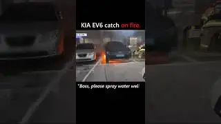 S36. KIA EV6 catch on fire #shorts